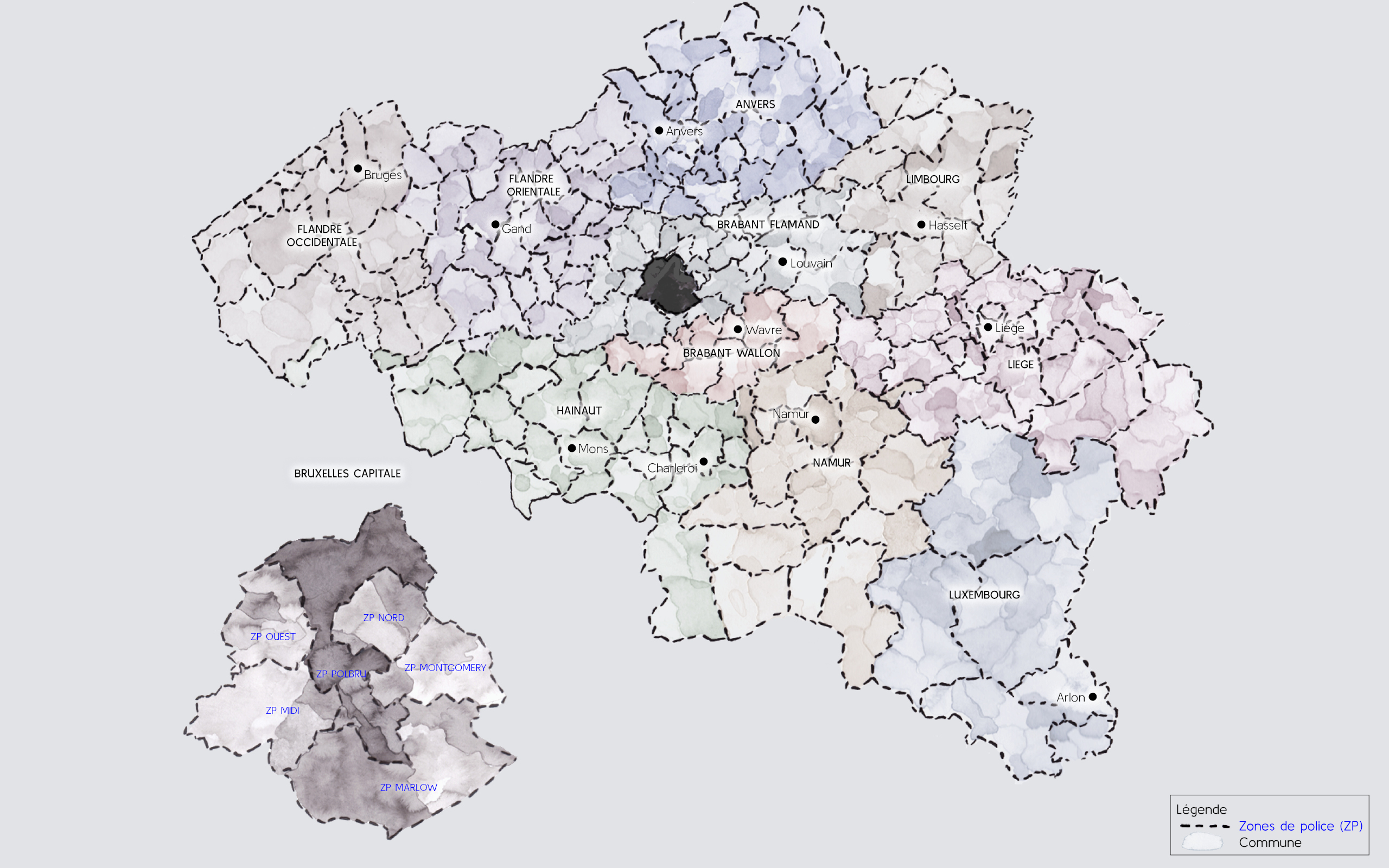 carte de la Belgique