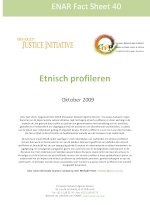 ENARR - Factsheet etnisch profileren
